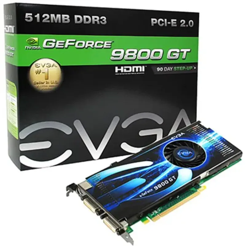 512-P3-N975-BR - EVGA Nvidia GeForce 9800 GT 512MB 256-Bit GDDR3 PCI Express 2.0 Video Graphics Card