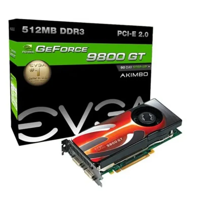 512-P3-N978-R1 - EVGA GeForce 9800 GT AKIMBO 512MB GDDR3 256-Bit PCI Express 2.0 Video Graphics Card