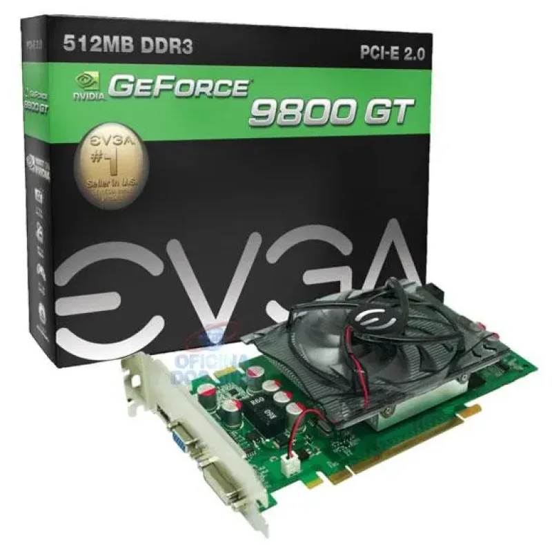 512-P3-N987-K1 - EVGA GeForce 9800 GT 512MB DDR3 256-Bit HDCP Ready SLI Support PCI Express 2.0 x16 Video Graphics Card