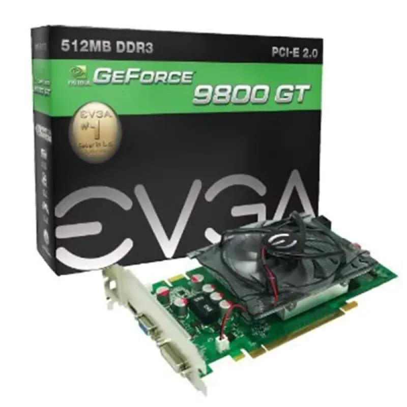 512-P3-N987-R1 - EVGA GeForce 9800 GT HDMI 512MB 256-Bit DDR3 PCI Express 2.0 x16 HDCP Ready SLI Support Video Graphics Card
