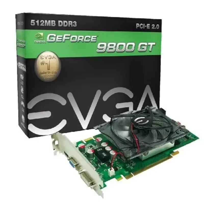 512-P3-N987-TX - EVGA GeForce 9800 GT 512MB DDR3 256-Bit HDCP Ready SLI Support PCI Express 2.0 x16 Video Graphics Card
