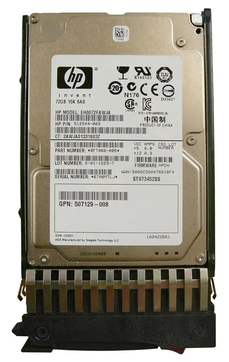512544003SC - HP 73GB 15000RPM SAS 6Gb/s 2.5-inch Hard Drive