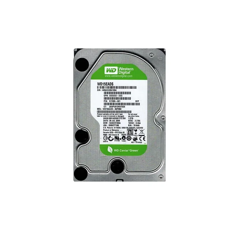 517205-001 - HP 1.5TB 5400RPM SATA 3GB/s 3.5-inch Hard Drive