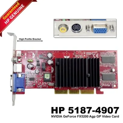 5187-4907 - HP Nvidia GeForce FX5200 128MB AGP Video Graphics Card