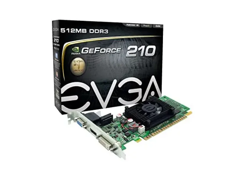 521-P3-1311-KR - EVGA GeForce 210 512MB DDR3 32-Bit DVI-I Output PCI Express 2.0 Video Graphics Card