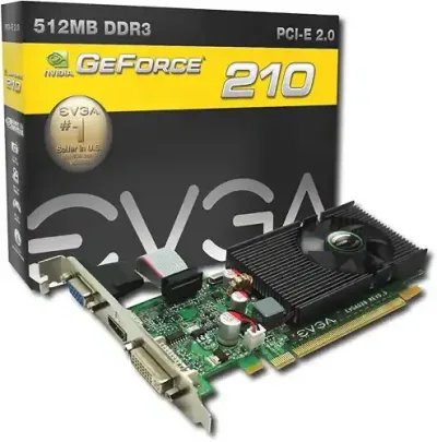 533124-ZH1 - HP Nvidia GT210 PCI-Express x16 512MB Low Profile Video Graphics Card