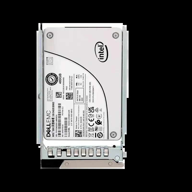 Dell 53KHR Dell 053KHR / 53KHR 480GB SATA 6Gb/s Mixed Use 3 DWPD Hot-Pluggable 2.5-Inch Solid State Drive with Tray for PowerEdge R740xd/R6625