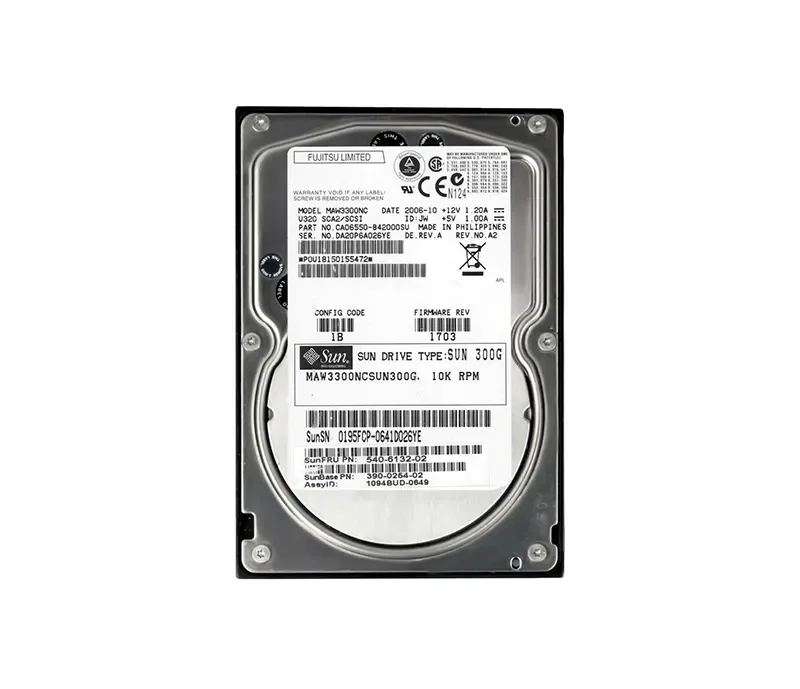 540-6132-02 - Sun 300GB 10000RPM Ultra-320 SCSI 80-Pin 3.5-inch Hard Drive