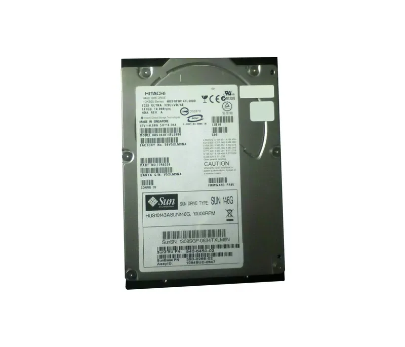 540-6450 - Sun 146GB 10000RPM Ultra-320 SCSI LVD Hot-Pluggable 80-Pin 3.5-inch Hard Drive