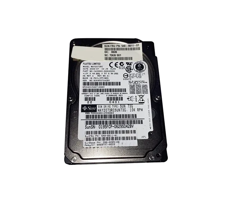 540-6611-02 - Sun 73GB 10000RPM SAS 3Gb/s 2.5-inch Hard Drive