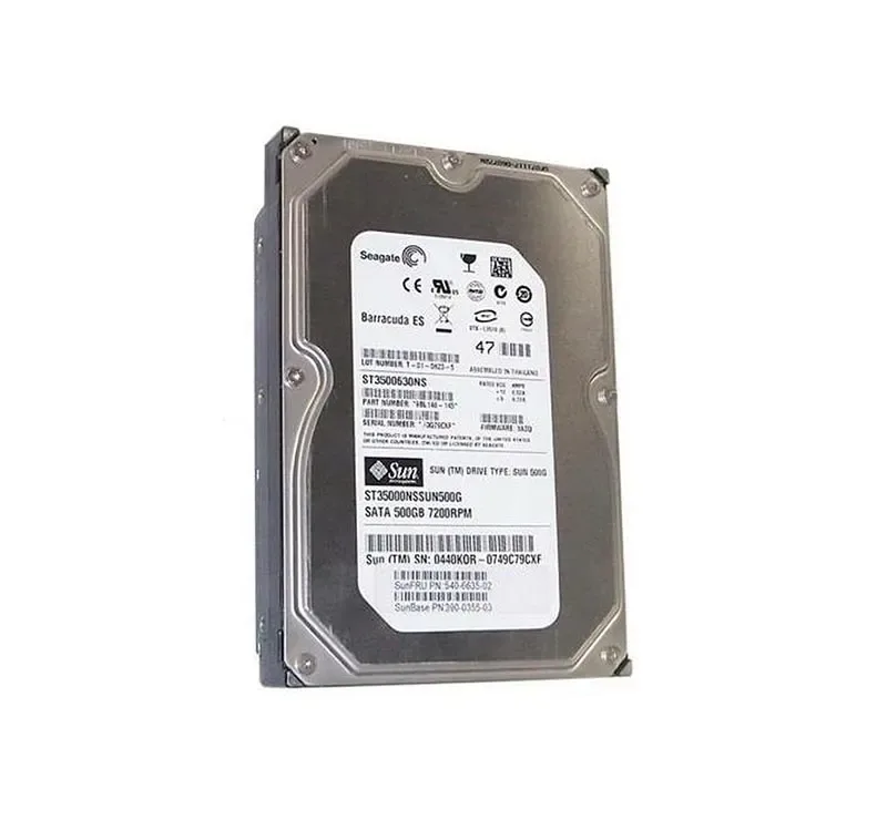 540-6635-02 - Sun 500GB 7200RPM SATA 3Gb/s 16MB Cache NCQ 3.5-inch Hard Drive