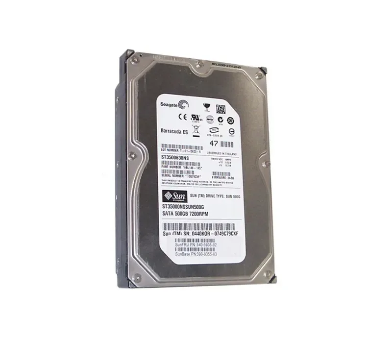 540-6635-03 - Sun 500GB 7200RPM SATA 3GB/s 16MB Cache 3.5-inch Hard Drive for StorageTek 6140 Array