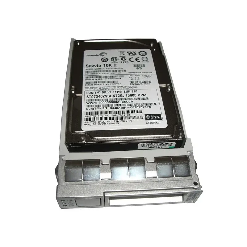 540-7354-02 Sun 73GB 10000RPM SAS 3GB/s 16MB Cache Hot-Pluggable 2.5-inch Hard Drive with Bracket