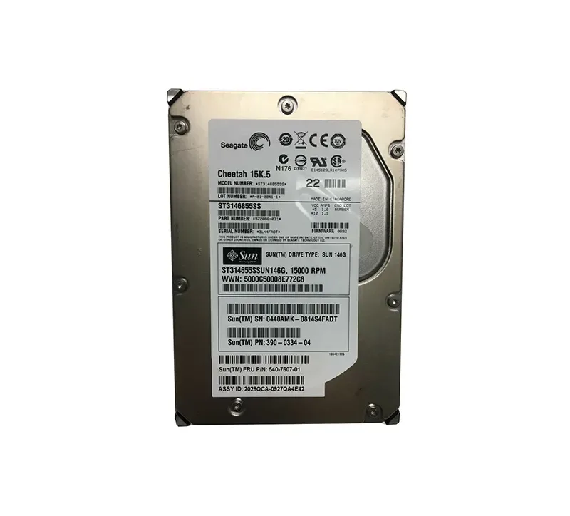 540-7607-01 - Sun 146GB 15000RPM SAS 3Gb/s Hot-Swappable 3.5-inch Hard Drive