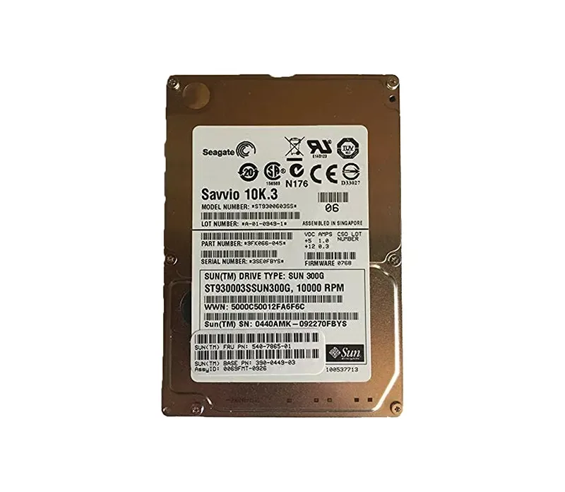540-7865-02 - Sun 300GB 10000RPM SAS 6GB/s Hot-Pluggable 16MB Cache 2.5-inch Hard Drive