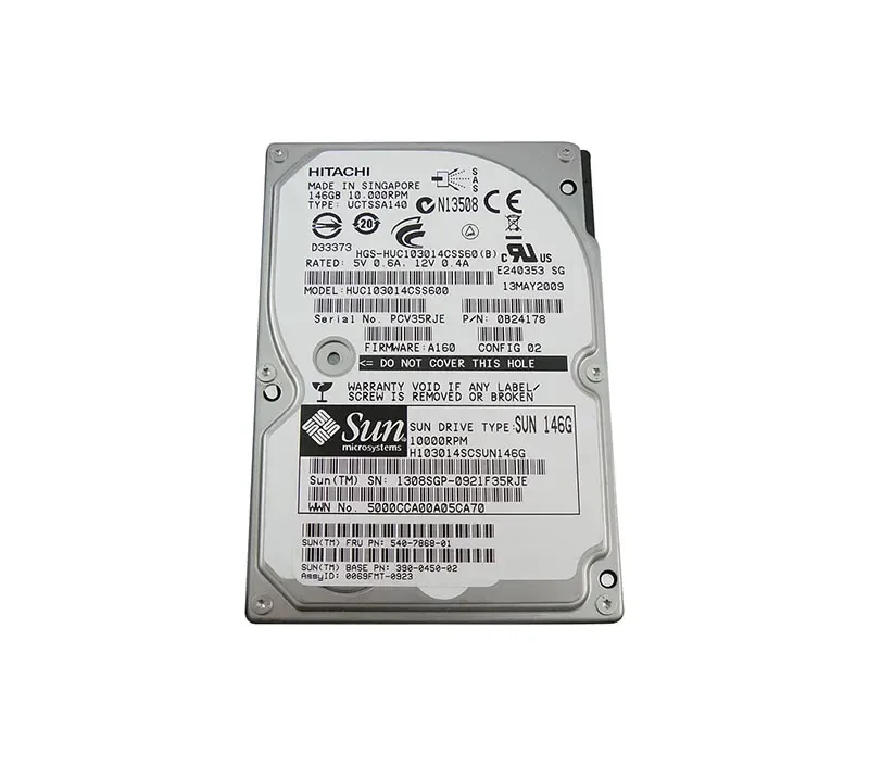 540-7868-01 - Sun 146GB 10000RPM SAS 3GB/s Hot-Pluggable 2.5-inch Hard Drive