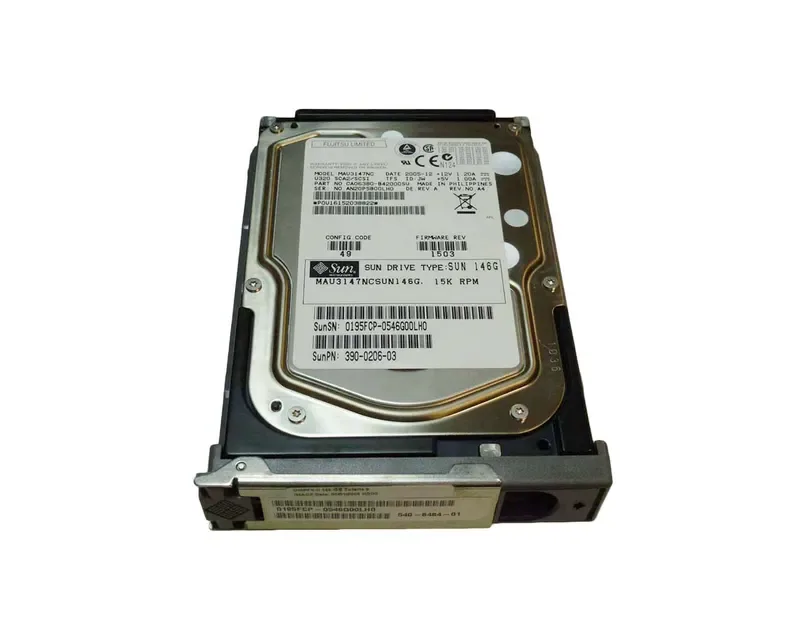 5406484-01 - Sun 146GB 15000RPM Ultra-320 SCSI LVD Hot-Pluggable 80-Pin 3.5-inch Hard Drive