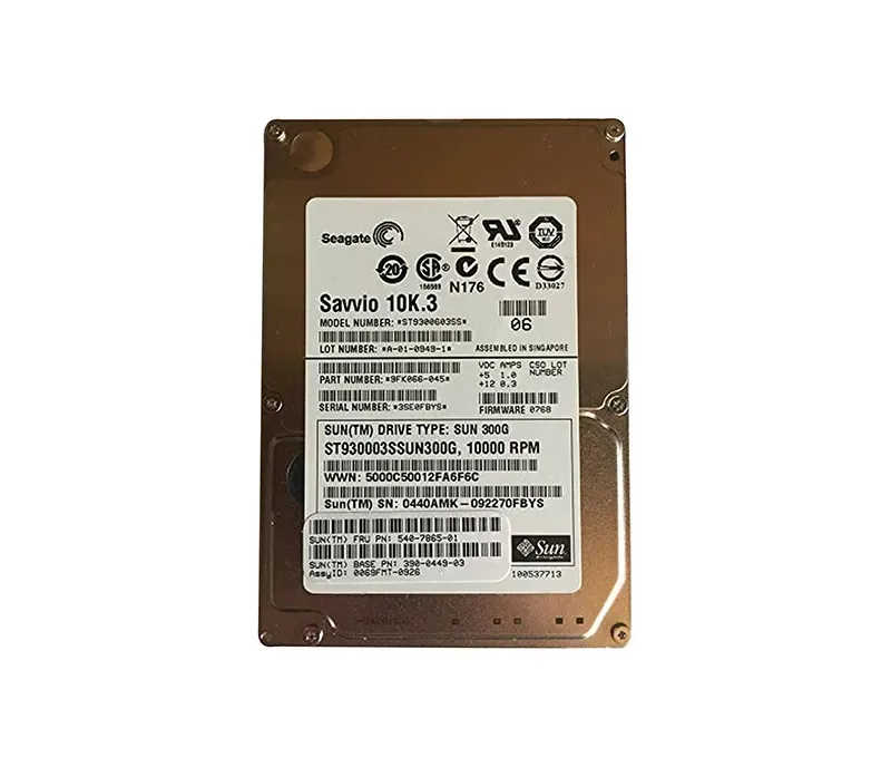 5407865-02 - Sun 300GB 10000RPM SAS 6GB/s Hot-Pluggable 16MB Cache 2.5-inch Hard Drive