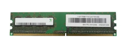 54Y2449 - IBM 1GB DDR2-667MHz PC2-5300 ECC Unbuffered CL5 240-Pin DIMM Dual Rank Memory Module for 4852-566