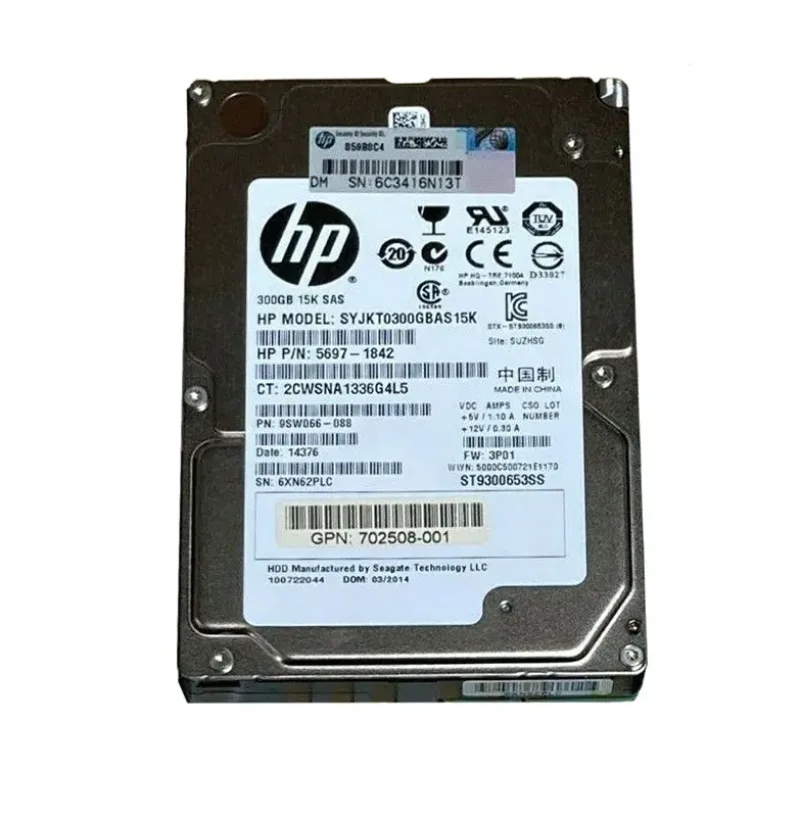 5697-1842 - HP 300GB 15000RPM SAS 6GB/s Hot-Pluggable 2.5-inch Hard Drive