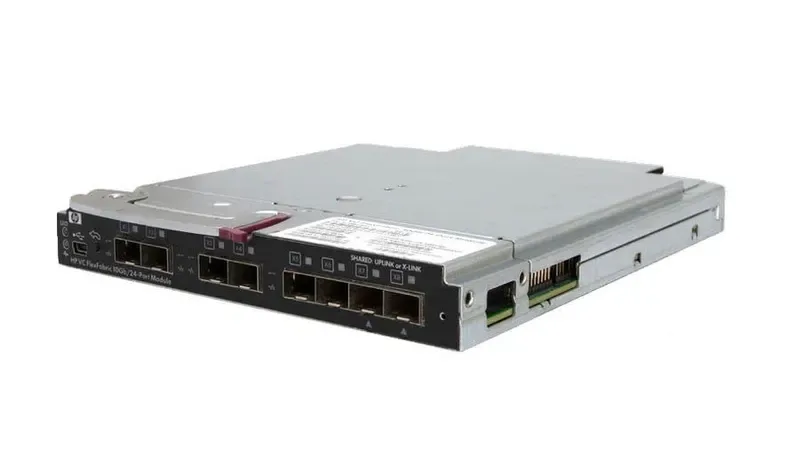 571956-B21 - HPE 24 x Ports + 16 x 10GbE (backplane) + 4 x Ports 10GbE 8Gb/s Fibre Channel SFP+ + 4 x Ports 10GbE SFP+ Virtual Connect Flexfabric Module Switch
