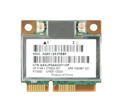 573622-001 - HP Mini Half-Length PCI-Express 802.11 b/g/n Wireless Lan (WLAN) Network Card