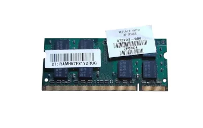 573722-006 - HP 2GB DDR2-800MHz PC2-6400 non-ECC Unbuffered CL6 200-Pin SoDimm 1.8V Memory Module