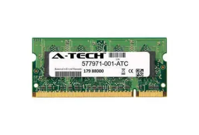 577971-001 - HP 2GB DDR2-800MHz PC2-6400 non-ECC Unbuffered CL6 200-Pin SoDimm 1.8V Memory Module