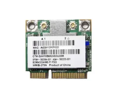 582235-001 - HP Half Mini PCI-Express 802.11a/b/g/n Dual band WiFi Wireless Lan (WLAN) Network Adapter for Elitebook 2540p Notebook
