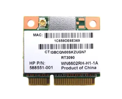 588551-001 - HP IEEE 802.11b/g/n PCI-Express Half Mini Wireless Card