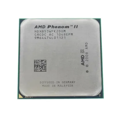590133-001 - HP 2.8GHz 2200MHz HTL 6MB L3 Cache Socket AM2+ / AM3 AMD Phenom II X2 B53 Dual Core Processor