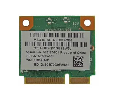 593127-001 - HP Atheros AR5B195 Mini PCI-Express 802.11b/g/n WiFi Wireless Lan (WLAN) Network Adapter with Integrated BlueTooth