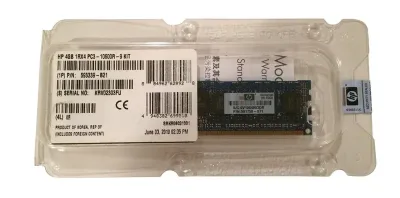 593339-S21 - HP 4GB DDR3-1333MHz PC3-10600 ECC Registered CL9 240-Pin DIMM 1.35V Low Voltage Single Rank Memory Module