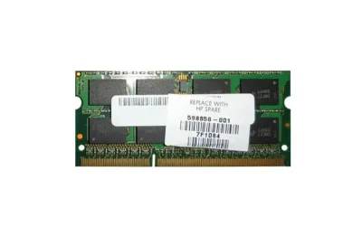 598856-001 - HP 2GB DDR3-1333MHz PC3-10600 non-ECC Unbuffered CL9 204-Pin SoDimm 1.35V Low Voltage Memory Module
