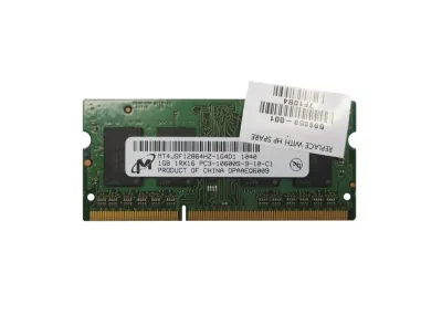 598859-001 - HP 1GB DDR3-1333MHz PC3-10600 non-ECC Unbuffered CL9 204-Pin SoDimm 1.35V Low Voltage Memory Module