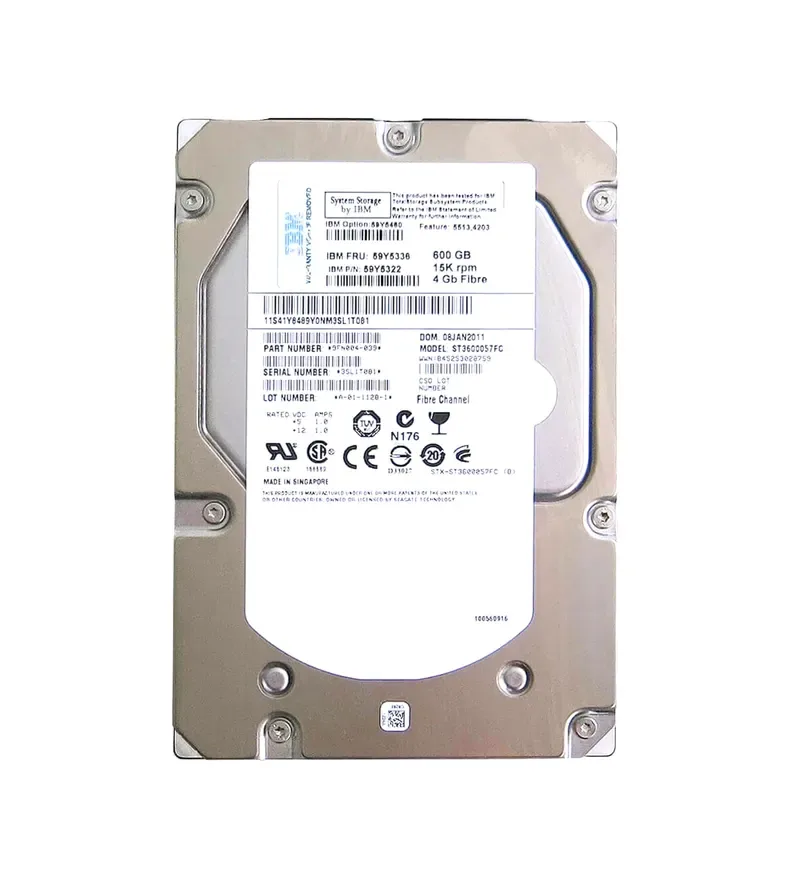 59Y5336 IBM 600GB 15000RPM Fibre Channel 4Gb/s 3.5-inch Hot Swap Hard Drive