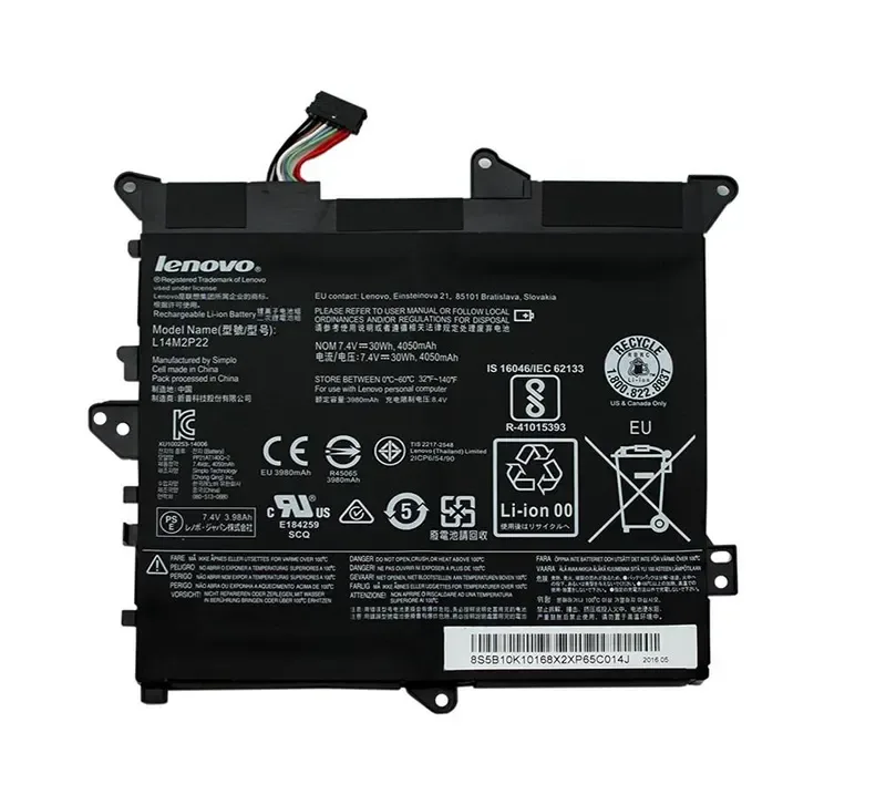 5B10K10168 - Lenovo 2-Cell 4050mAh 30Wh 4.05Ah Li-Ion Battery for IdeaPad 300S-11IBR / Flex 3-1130