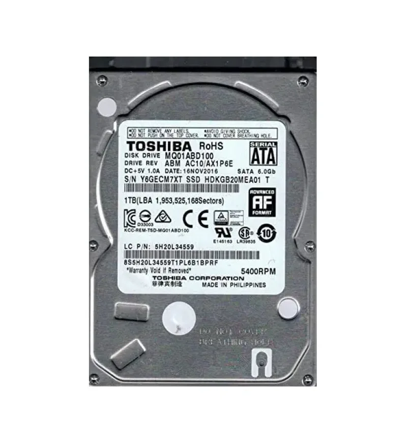 5H20L34559 - Lenovo 1TB 5400RPM SATA 3Gb/s 8MB Cache 2.5-inch Hard Drive