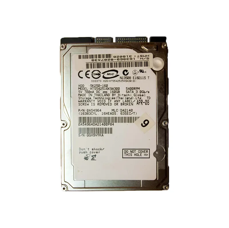 5K250-160 - Hitachi 160GB 5400RPM SATA 8MB Cache 2.5-inch Hard Drive