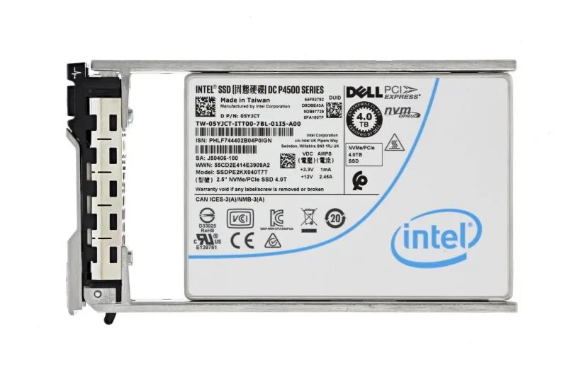 Dell 5YJCT Dell 05YJCT / 5YJCT 4TB Triple-Level Cell PCI Express NVMe 3.1 x4 Read Intensive 2.5-Inch Solid State Drive