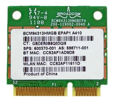 600370-001 - HP Broadcom BCM4313 Mini PCIe 802.11n Bluetooth