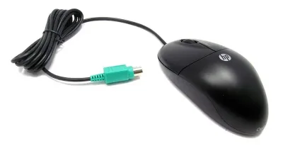 600553-002 - HP 2-Buttons Scroll Wheel PS/2 Optical Mouse (Black)