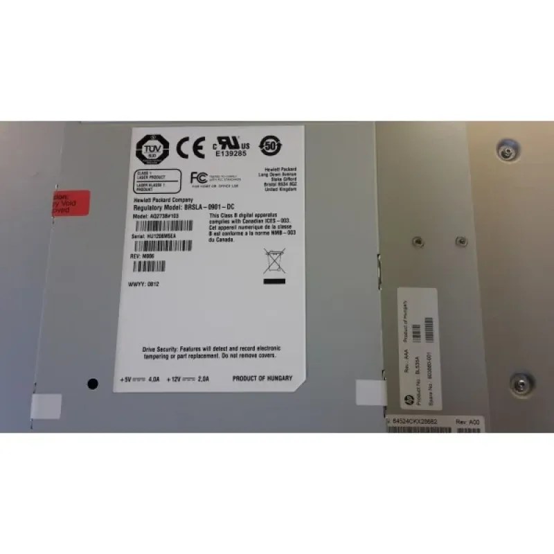 603880-001 - HP 1.5TB/3TB StorageWorks MSL LTO-5 Ultrium 3280 Fibre Channel Drive Upgrade Kit Tape Library Drive Module