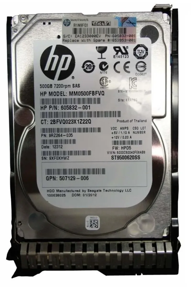 605832001SC - HP 500GB 7200RPM SAS 6Gb/s 2.5-inch Hard Drive