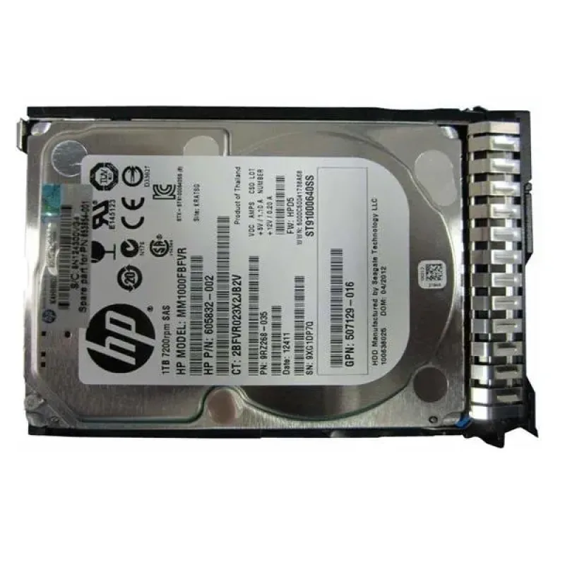 606020-001B - HP 1TB 7200RPM SAS 6Gb/s Hot-Pluggable 2.5-inch Dual Port Midline Hard Drive