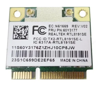 60Y3177 - Lenovo 802.11b/g/n Wireless LAN Mini-PCI Express Wi-Fi Adapter II for ThinkPad