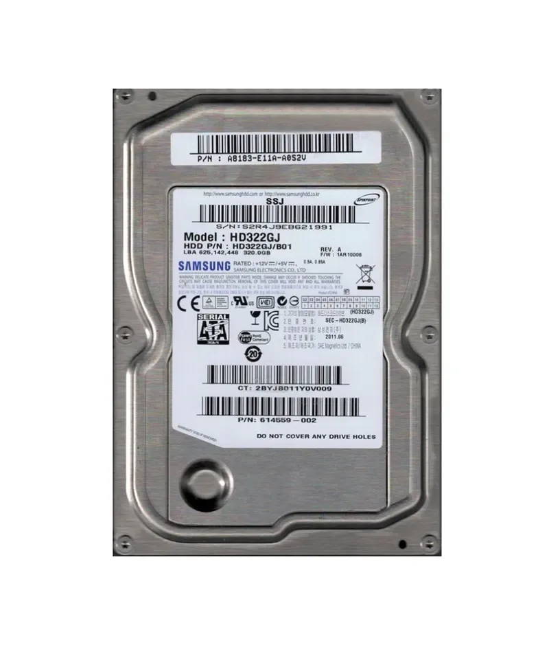 614559-002 - HP 320GB 7200RPM SATA 3Gb/s 3.5-inch Hard Drive