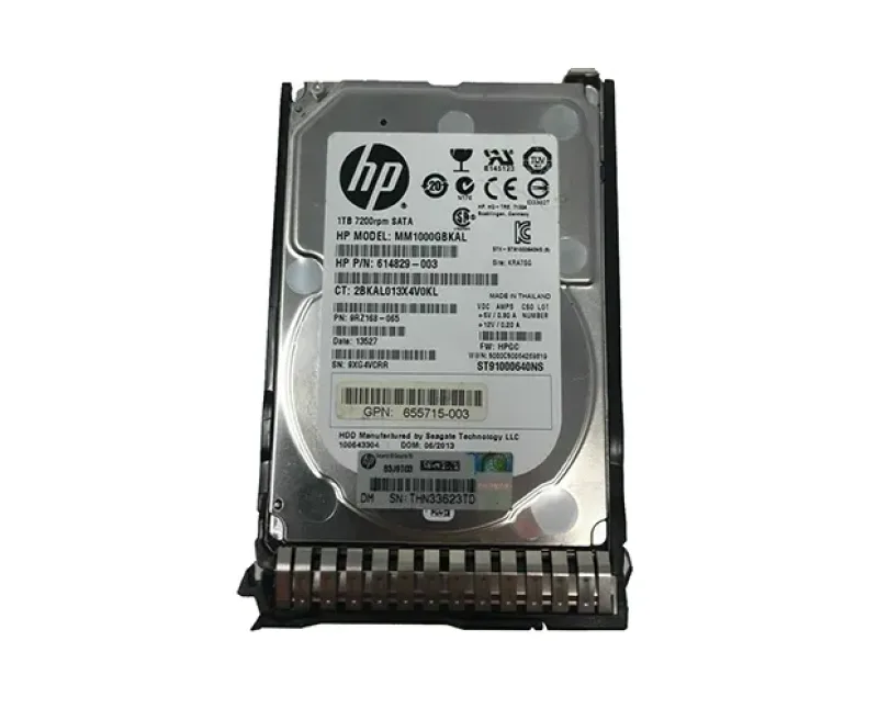 614829-003 - HP 1TB 7200RPM SATA 6GB/s Quick Release MidLine 2.5-inch Hard Drive