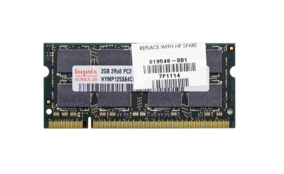 619546-001 - HP 2GB DDR2-800MHz PC2-6400 non-ECC Unbuffered CL6 200-Pin SoDimm 1.8V Memory Module