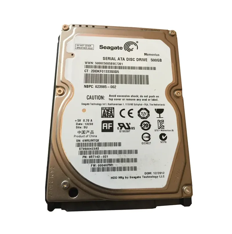 623985-002 - HP 500GB 7200RPM SATA 3Gb/s 2.5-inch Hard Drive